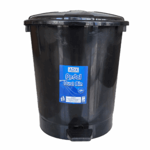 Adix 10L Black Pedal Dustbin Kenya hygienic plastic waste bin for homes, offices, kitchens, and bathrooms
