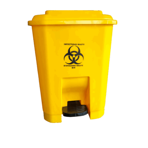 50L Yellow Biohazard Pedal Medical Waste Bin Kenya | Hospital Clinical Waste Bin