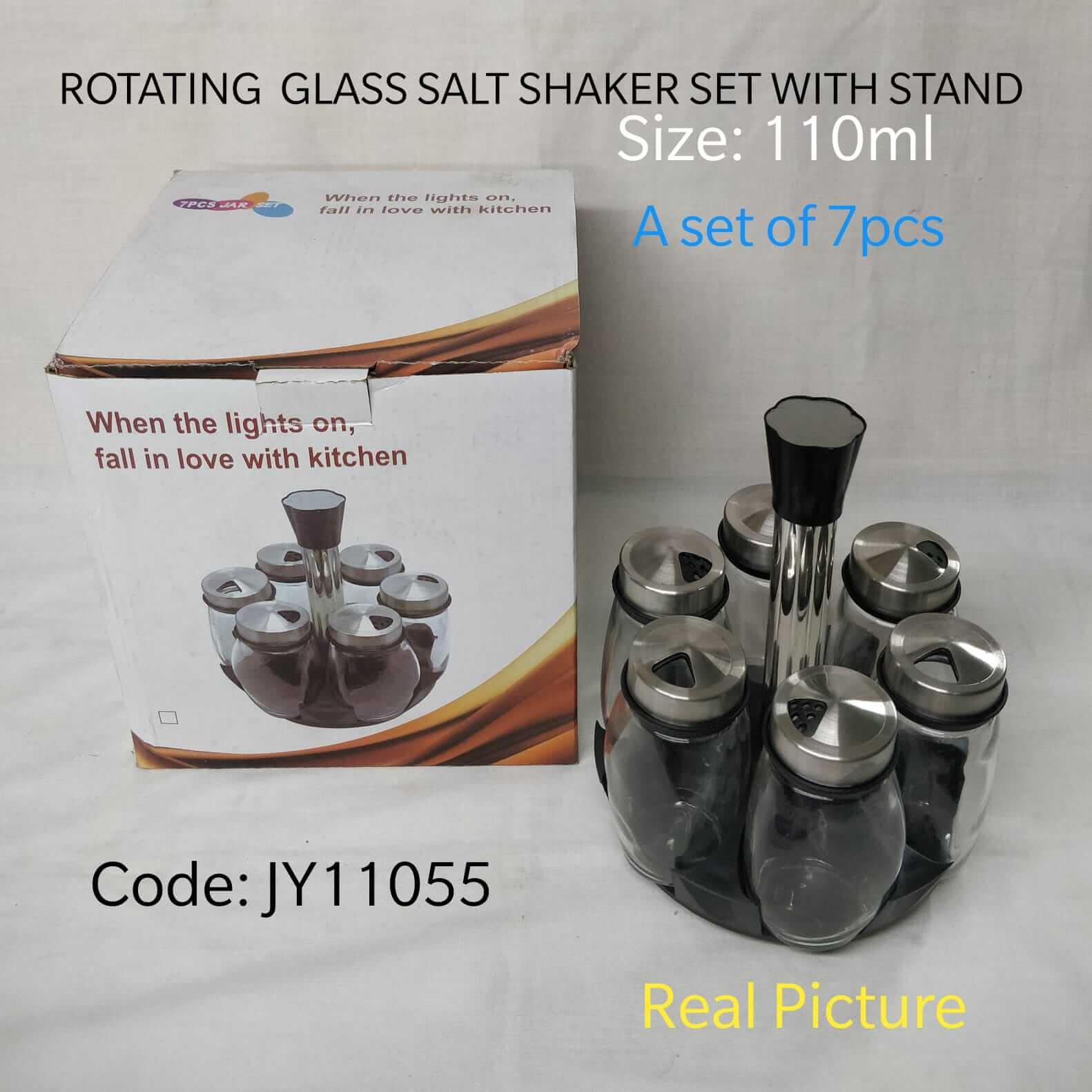7PCS Glass Spice Jar Set Kenya - Image 2