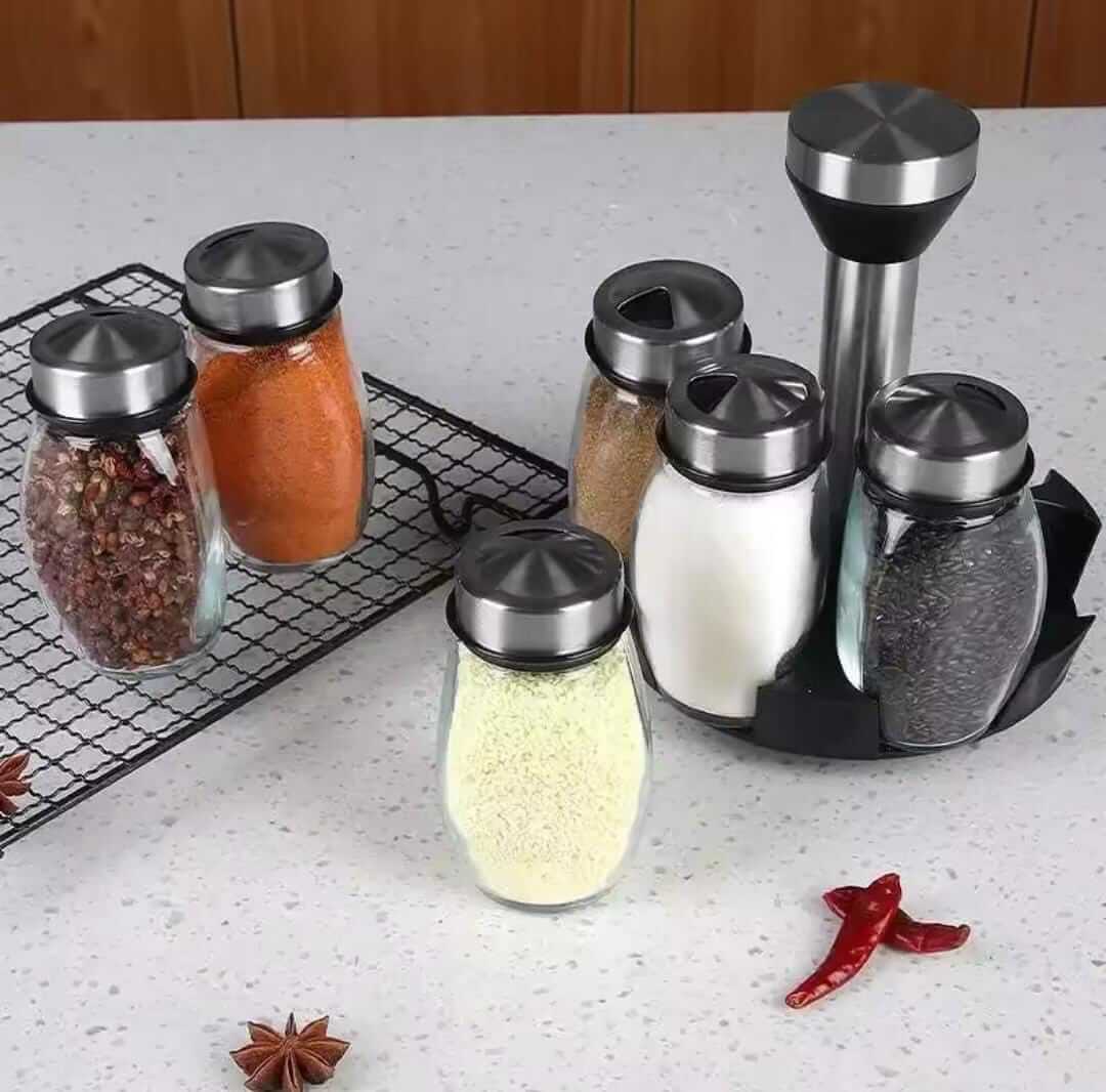7PCS Glass Spice Jar Set Kenya - Image 3