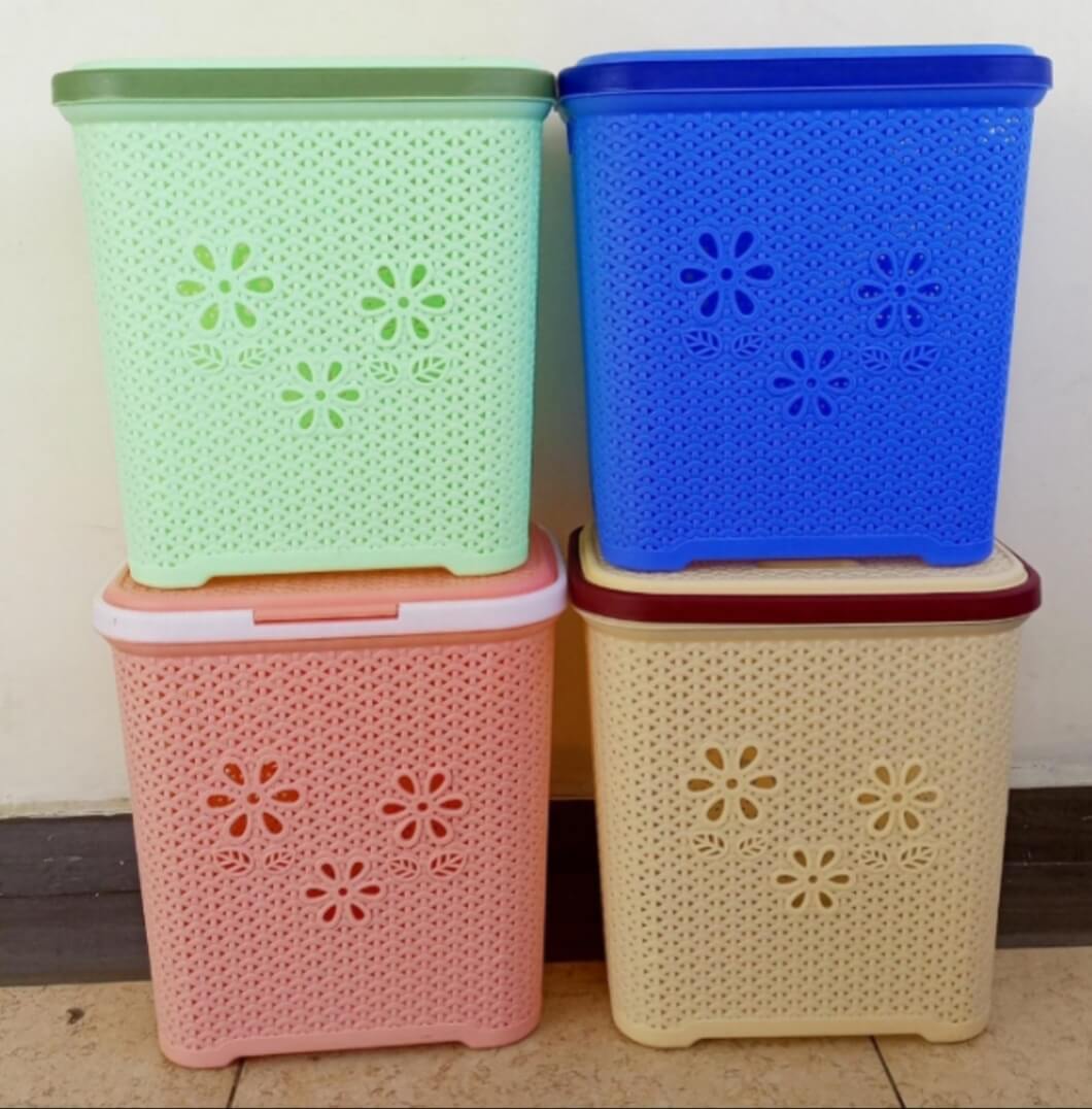 Adix Square Laundry Basket with Lid Kenya