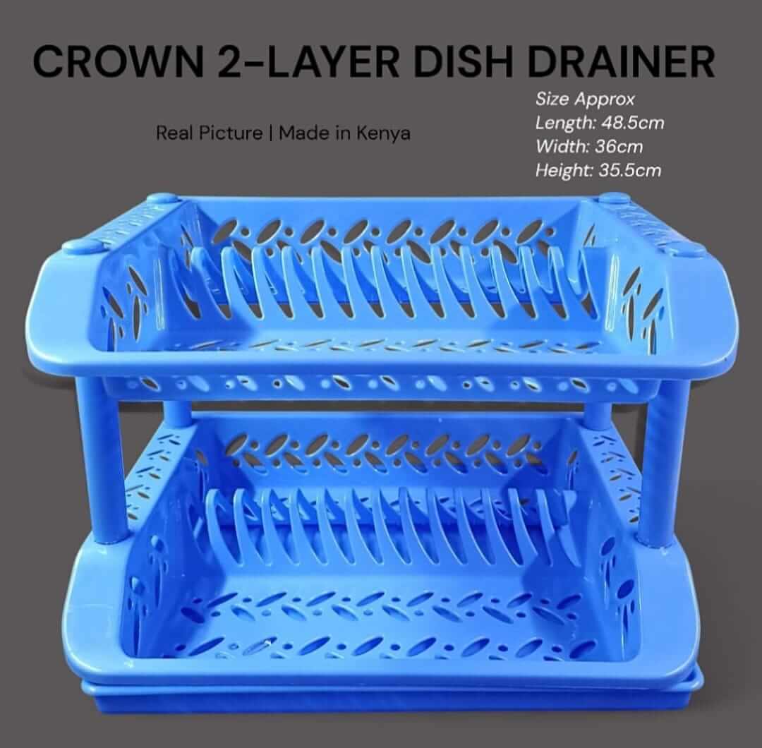Crown Double Decker Plastic Dish Drainer Kenya - Image 2