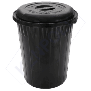 Kenpoly 120L black drum bin Kenya with lid