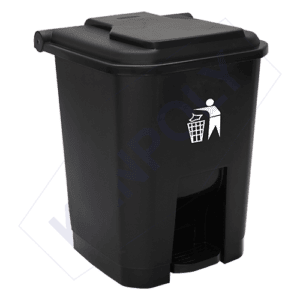 Kenpoly 30L Black Pedal Dustbin Kenya for hygienic kitchen and office waste disposal