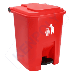 Kenpoly 30L Red Pedal Dustbin Kenya for hygienic kitchen waste disposal