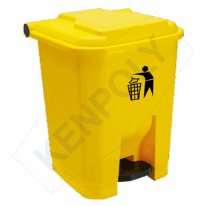 Kenpoly 30L Yellow Pedal Dustbin Kenya hygienic kitchen waste bin