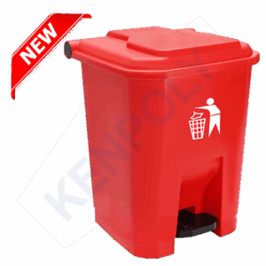 Kenpoly 50L Red Foot Pedal Dustbin Kenya – Heavy Duty Kitchen Waste Bin