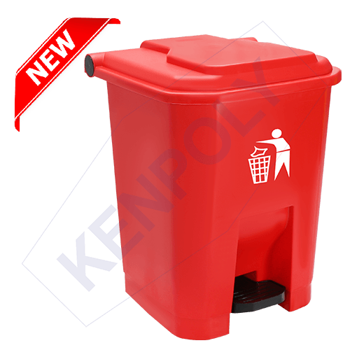 Kenpoly 50L Red Foot Pedal Dustbin Kenya – Heavy Duty Kitchen Waste Bin