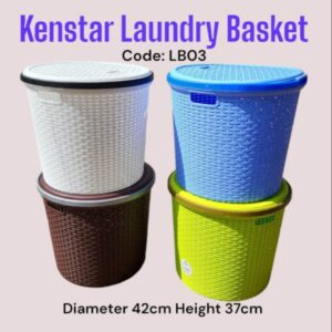 Kenstar Round Laundry Basket with Lid Kenya