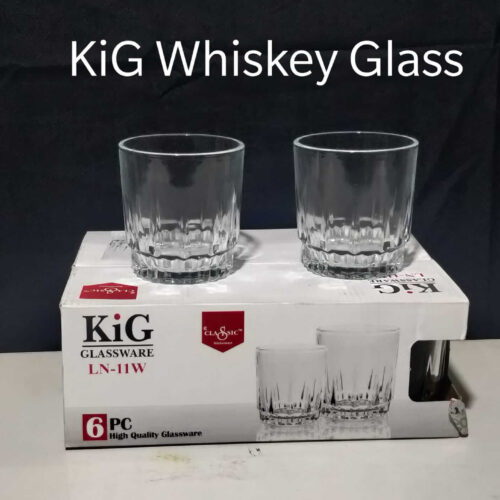Kig 6pc Whiskey Glass Set 300ml – Premium Drinking Glasses for Bar & Home