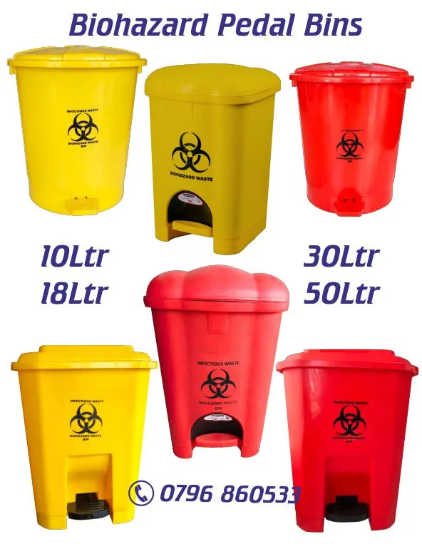 Best Biohazard & Medical Waste Bins in Kenya: 10L, 18L, 30L & 50L Pedal Bin Buying Guide