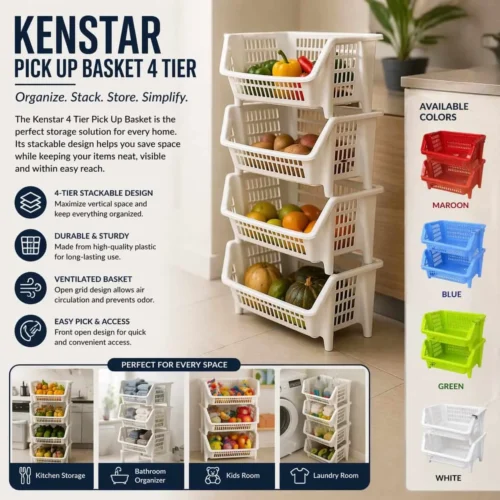 Kenstar 4 Tier Pick Up Basket Kenya – Multipurpose Storage Rack