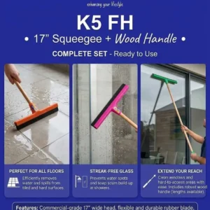 Teepee K5 FH squeegee with wooden handle in Kenya